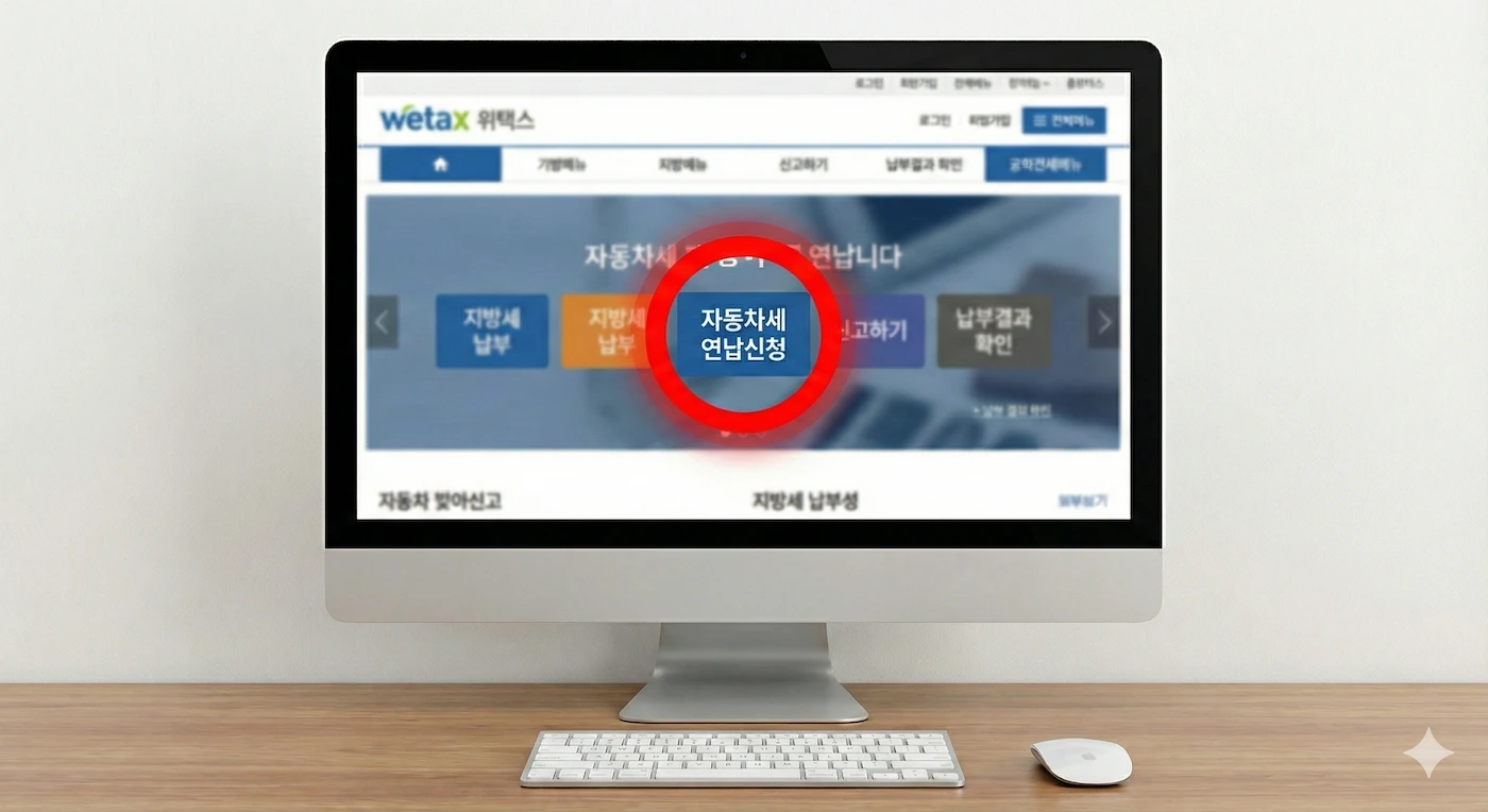 위택스로 자동차세 연납신청 스크린샷