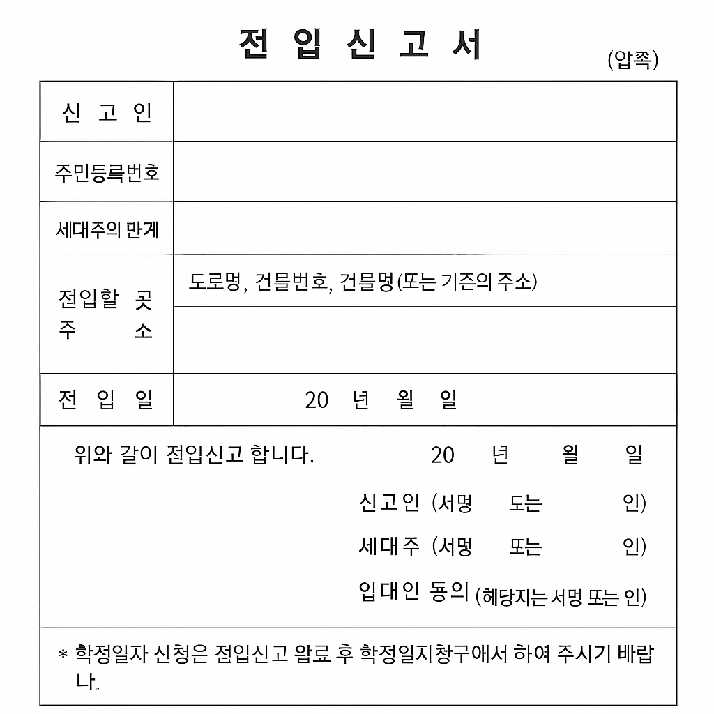 전입신고 후기