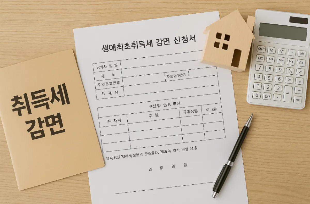 생애최초 감면 환급 신청서류