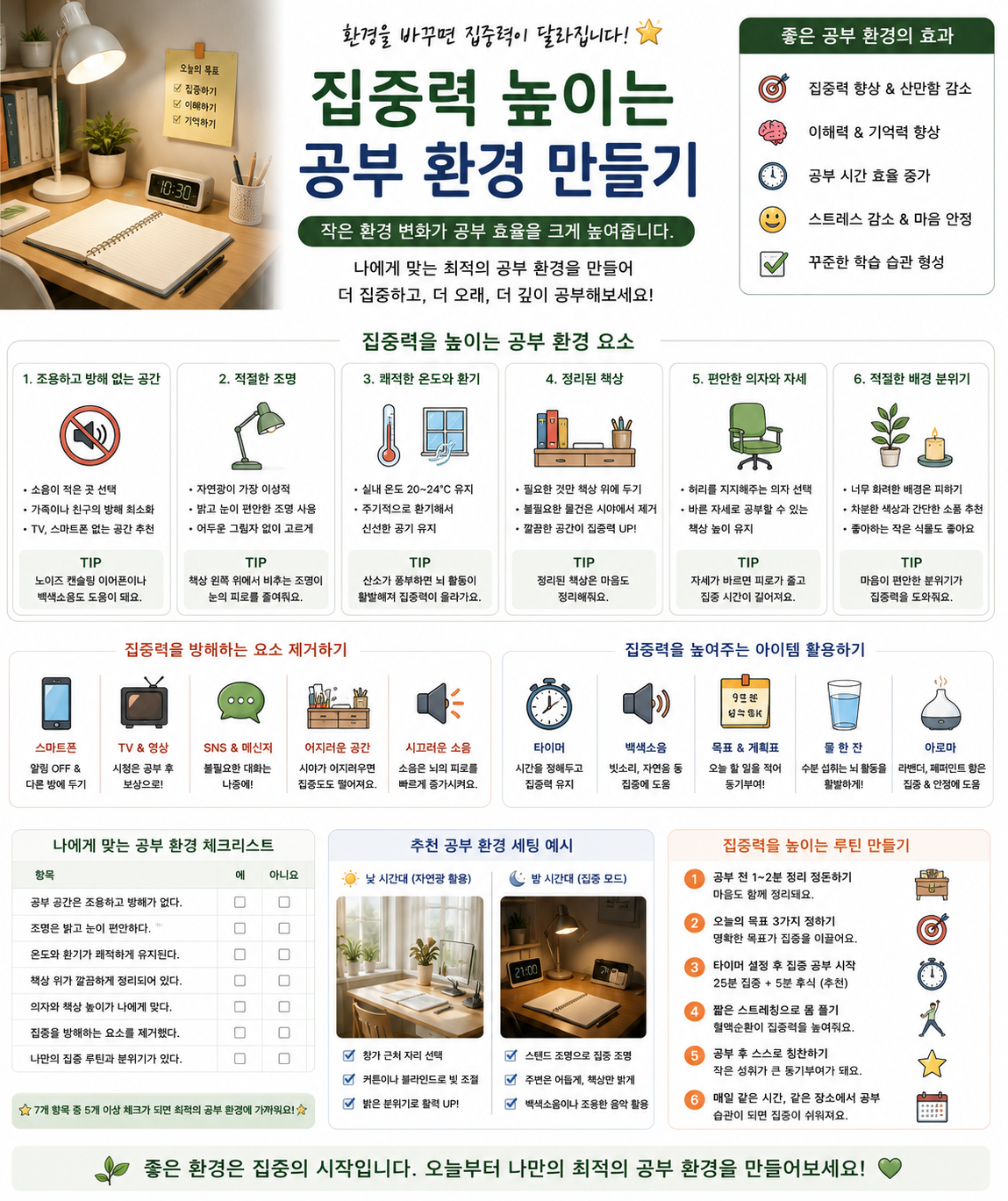 집중력 높이는 공부 환경 만들기 관련 사진