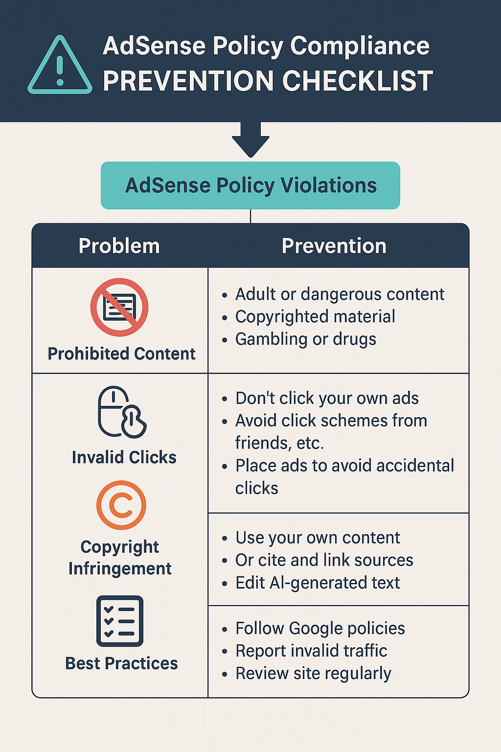 [애드센스 블로그] 17편 애드센스 정책 위반 예방과 안전한 계정 운영