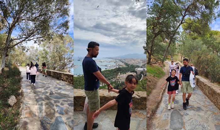 말라가의 가장 높을 곳, 히브랄파로 성에 오르는 산책길