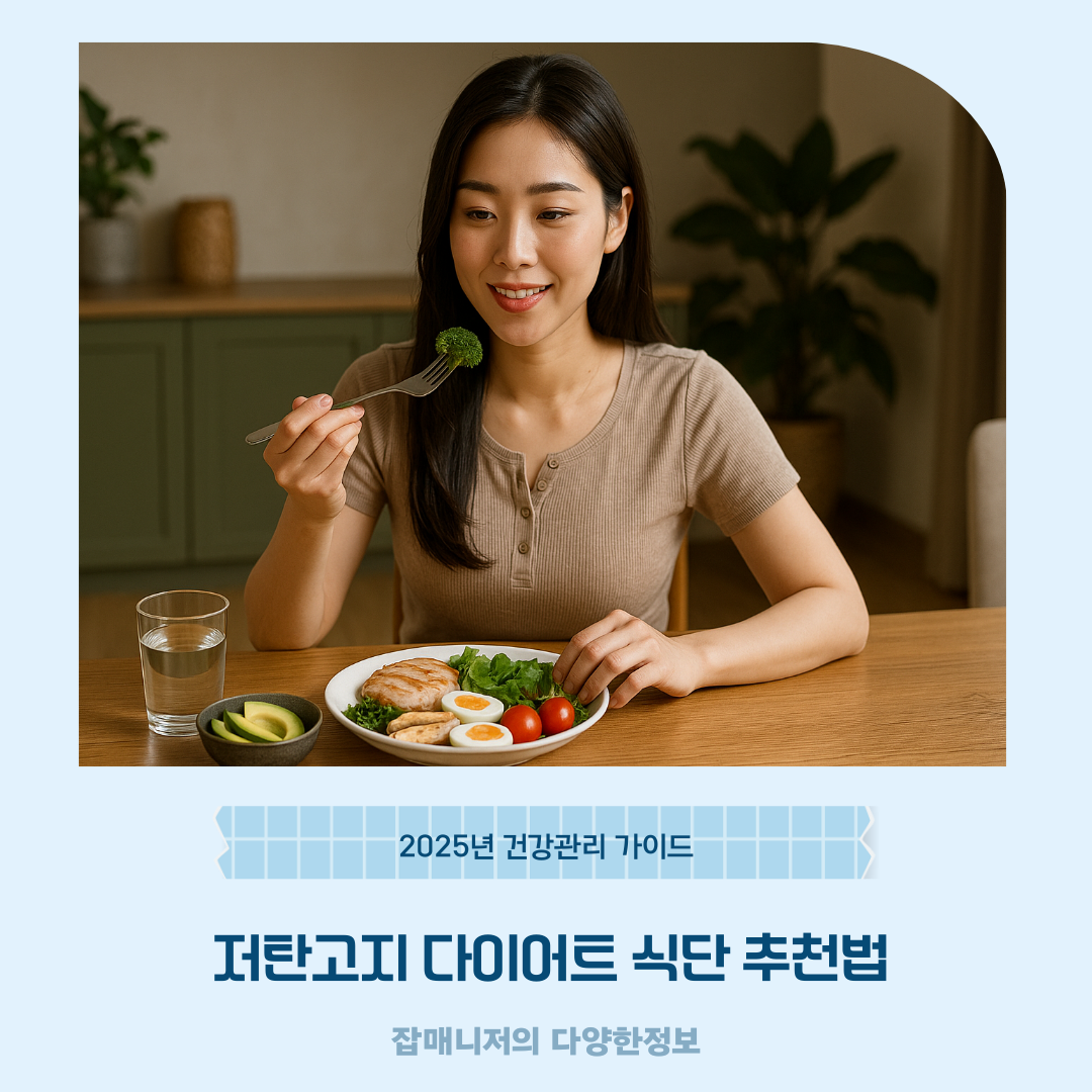 저탄고지 다이어트 식단 추천법 – 2025년 건강관리 가이드