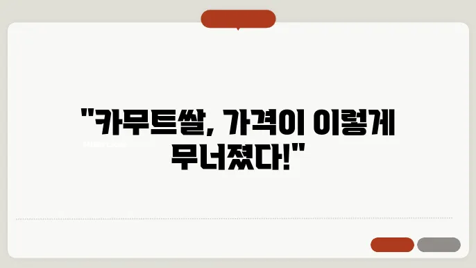 카무트쌀가격