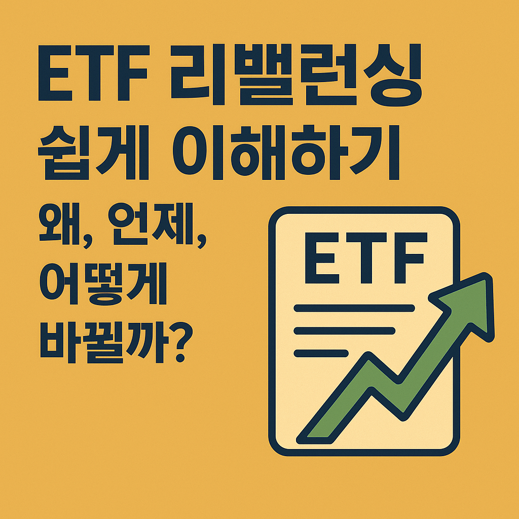 ETF 리밸런싱 쉽게 이해하기! 왜, 언제, 어떻게 바뀔까?