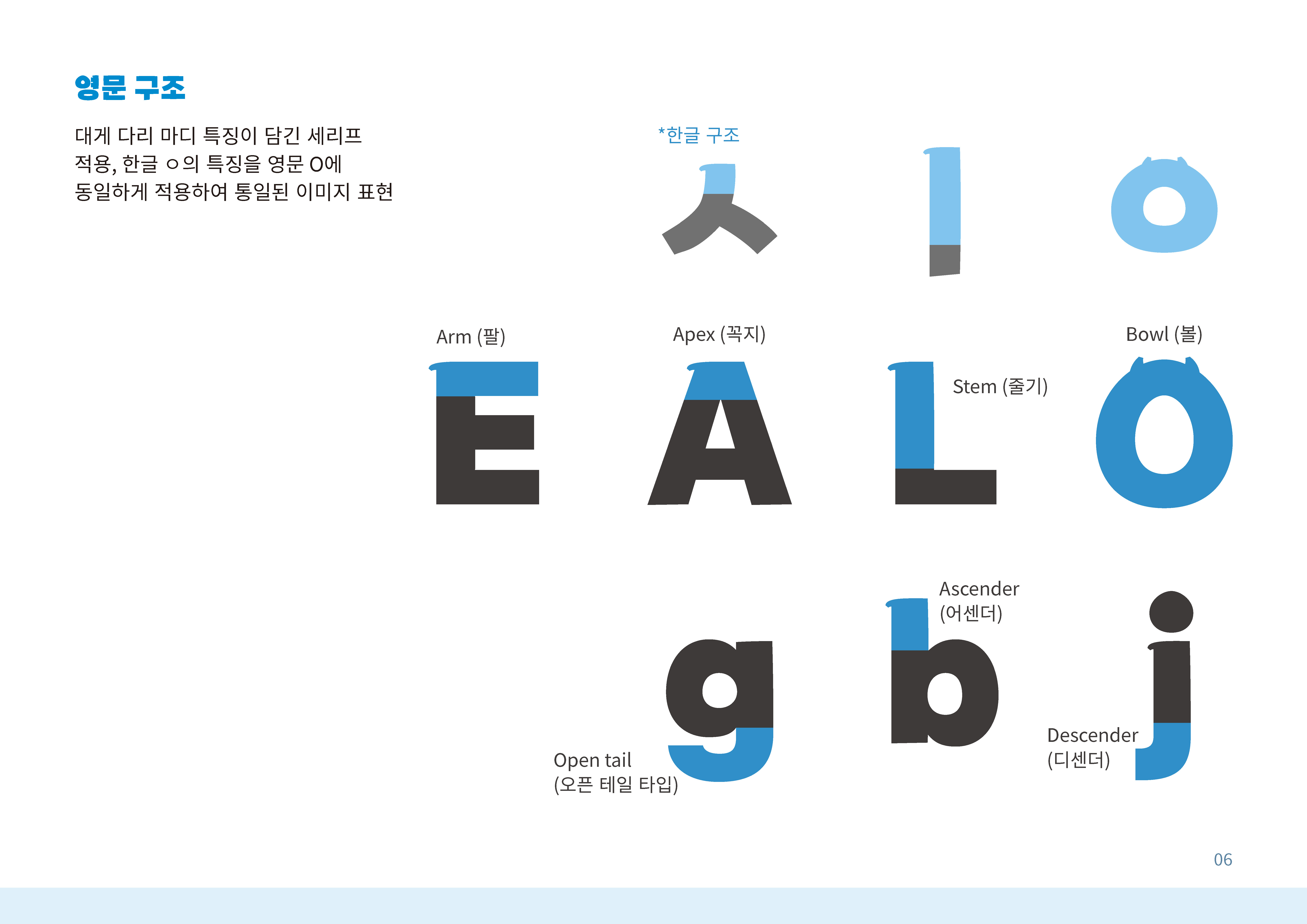 영덕 대게체 영문 구조