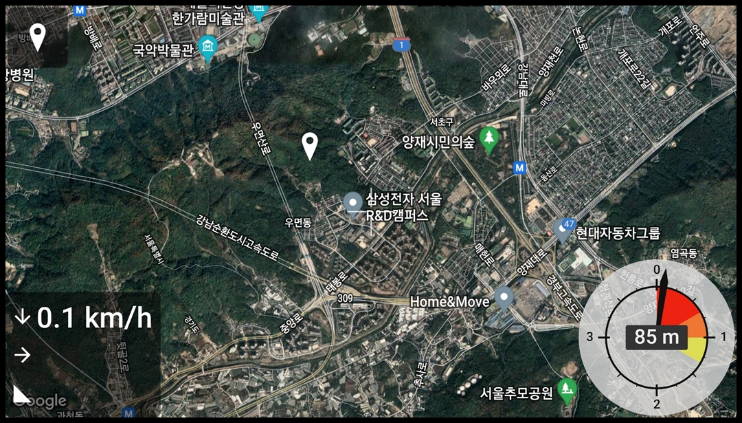 해발기준 고도 확인