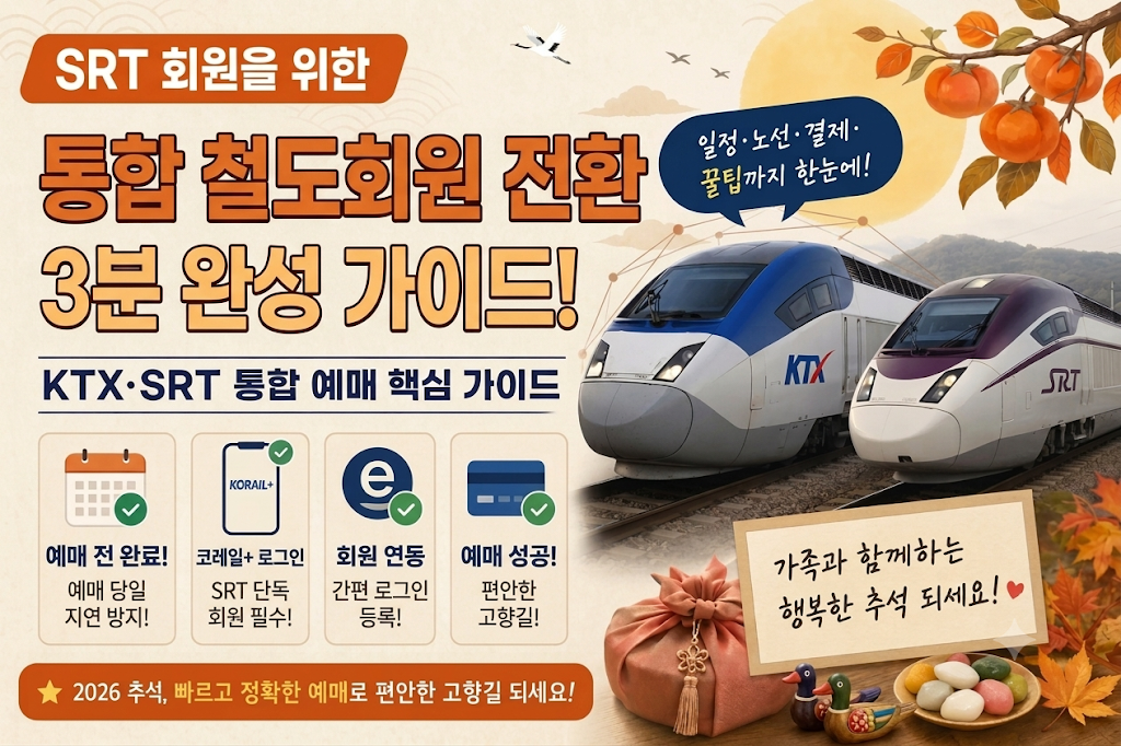 통합철도회원 전환 3분완성 가이드