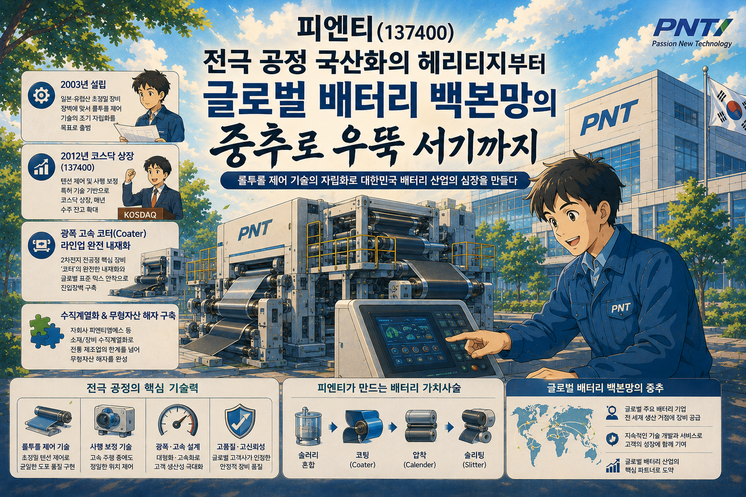 피엔티의 전극 공정 혁신