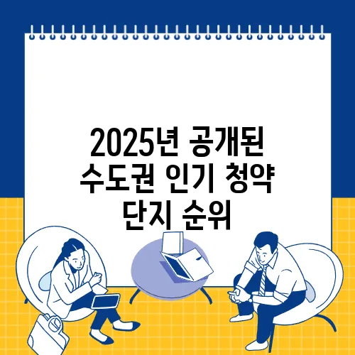 2025년 공개된 수도권 인기 청약 단지 순위, 주목하세요!