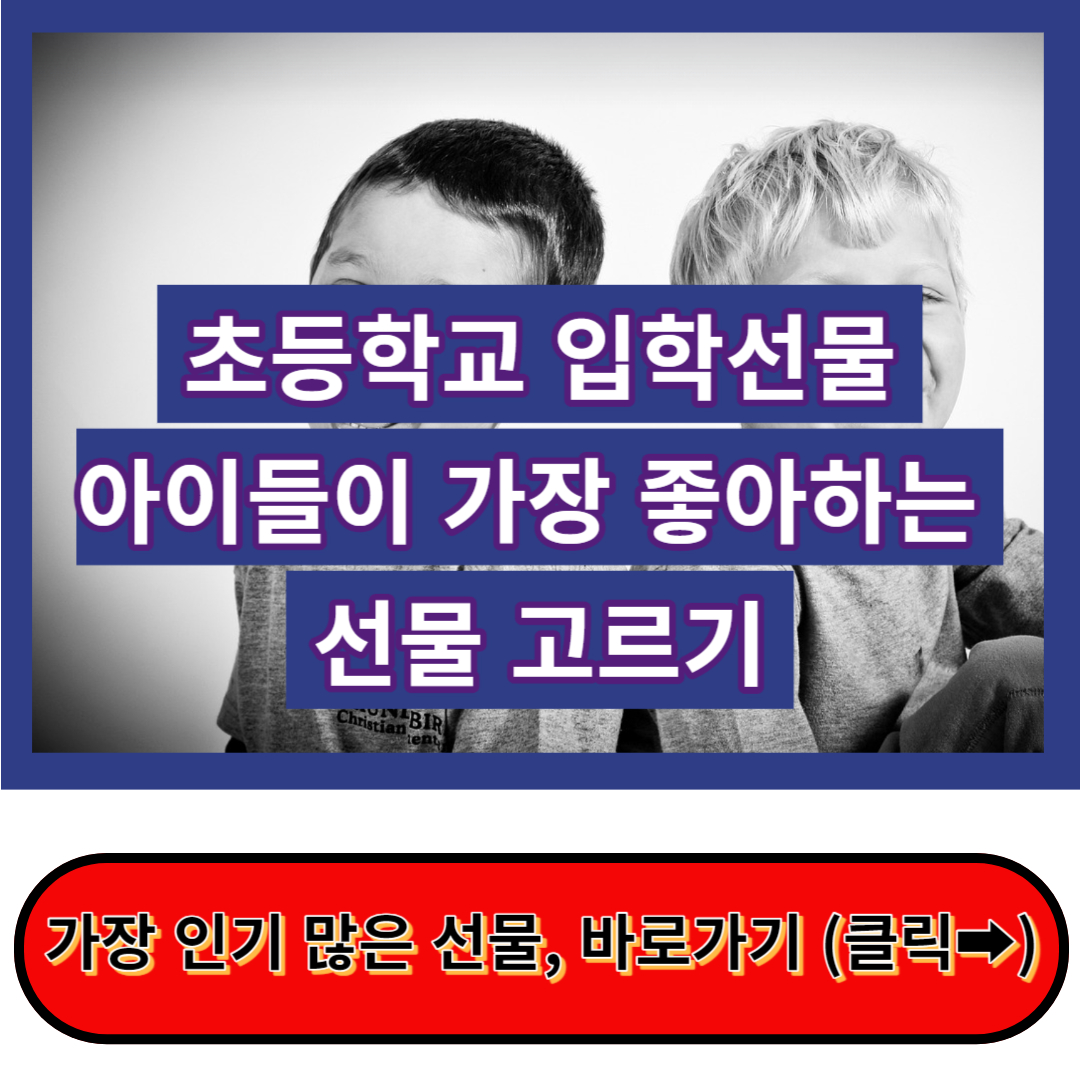 초등학교 입학선물 추천 BEST5 - 어린이 선물 추천