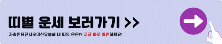 띠별 운세