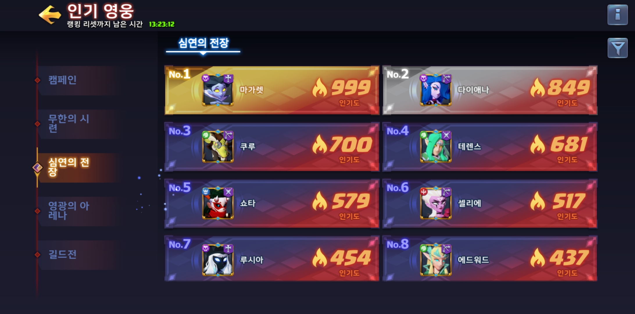valor legends 등급표