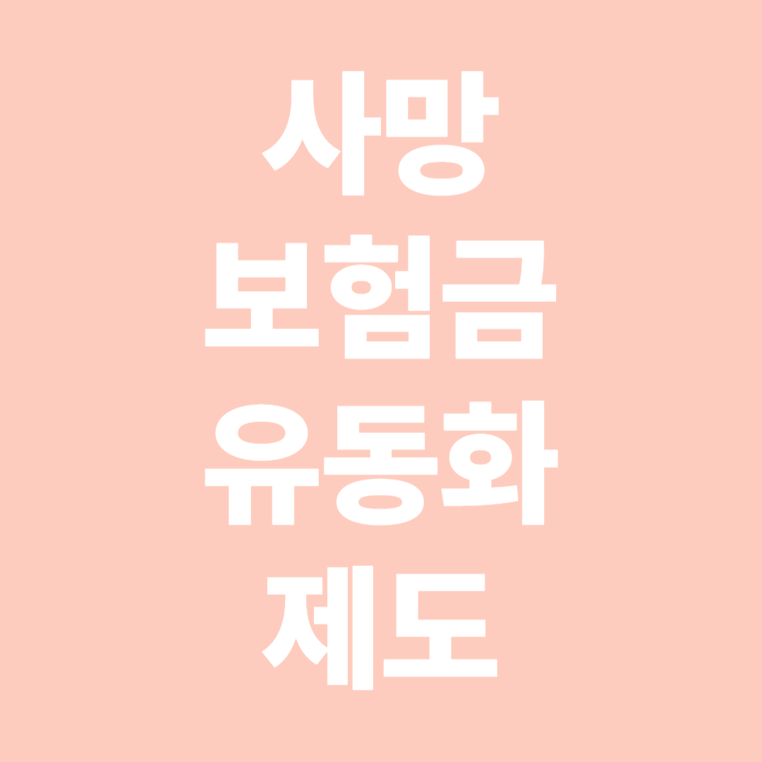 사망보험금 유동화 제도