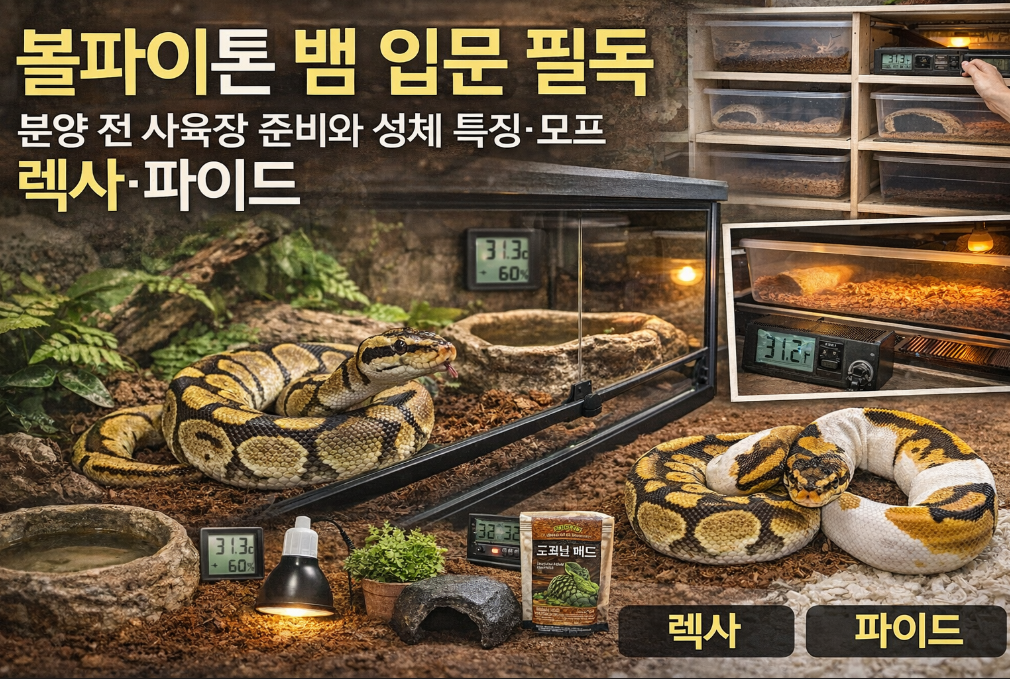 볼파이톤 분양 전 필독, 사육장 준비부터 모프까지 완벽 정리