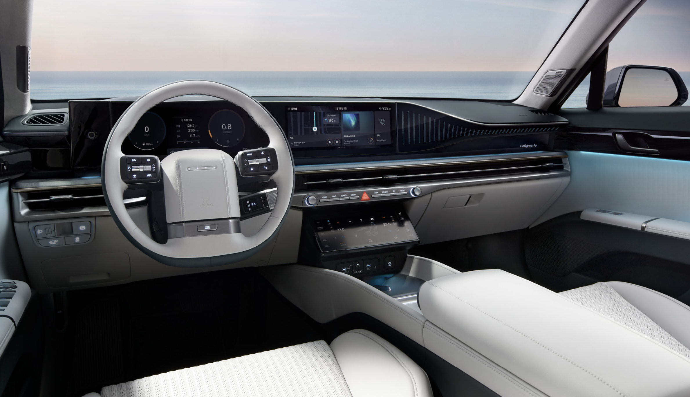 그랜저 풀체인지 실내 디자인