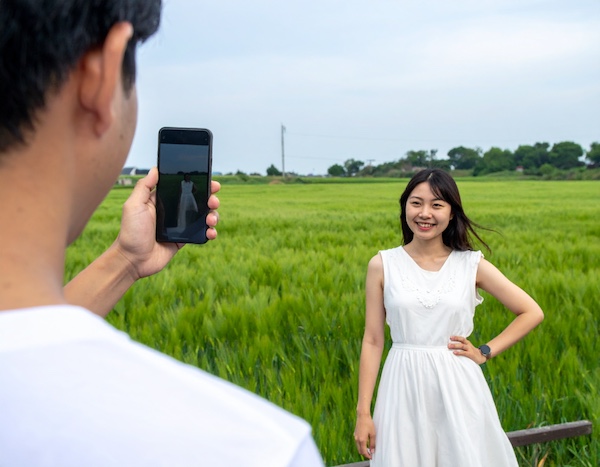 고창 청보리 산책로 전경