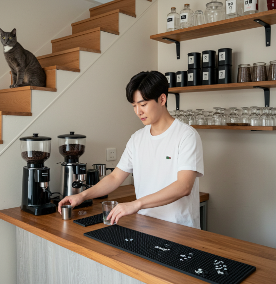 바 테이블 &amp; 수납 배치