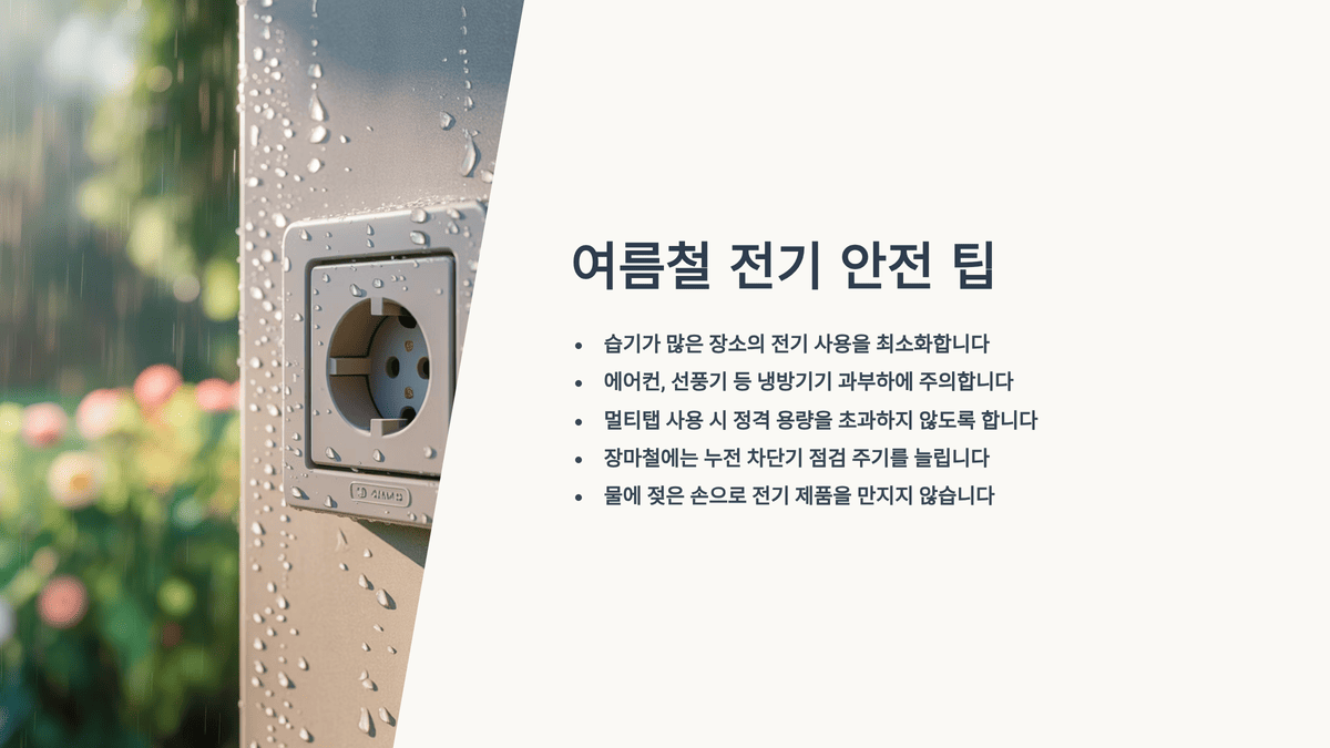 여름철 전기 안전 팁