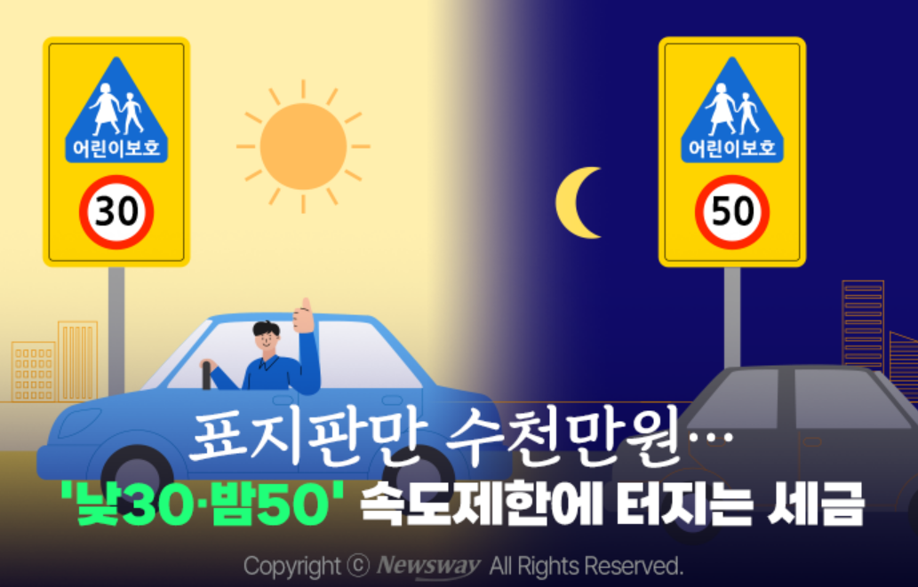 가변형 LED 표지판 낮과 밤이 속도가 다름을 표현