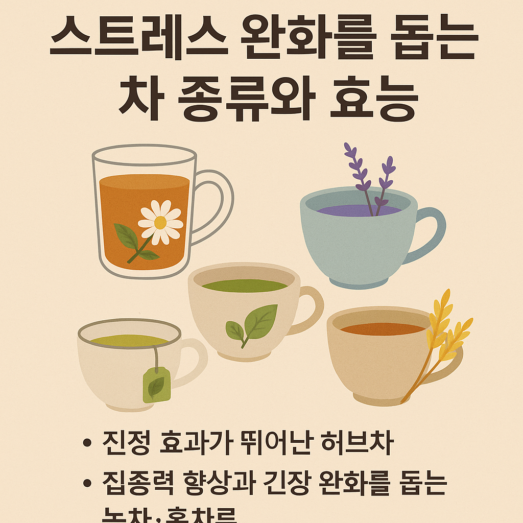 스트레스 완화를 돕는 차 종류와 효능