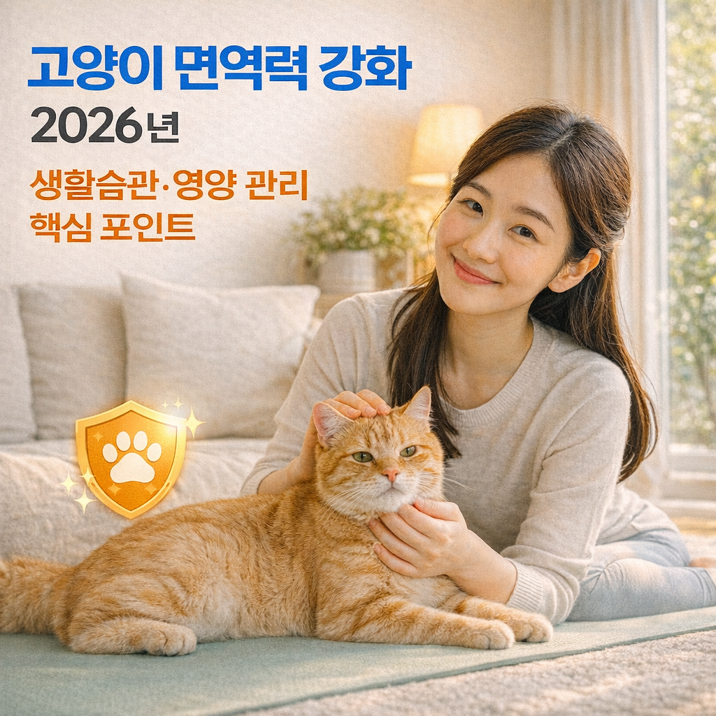 고양이 면역력 강화 2026년 ｜ 생활습관&middot;영양 관리 핵심 포인트