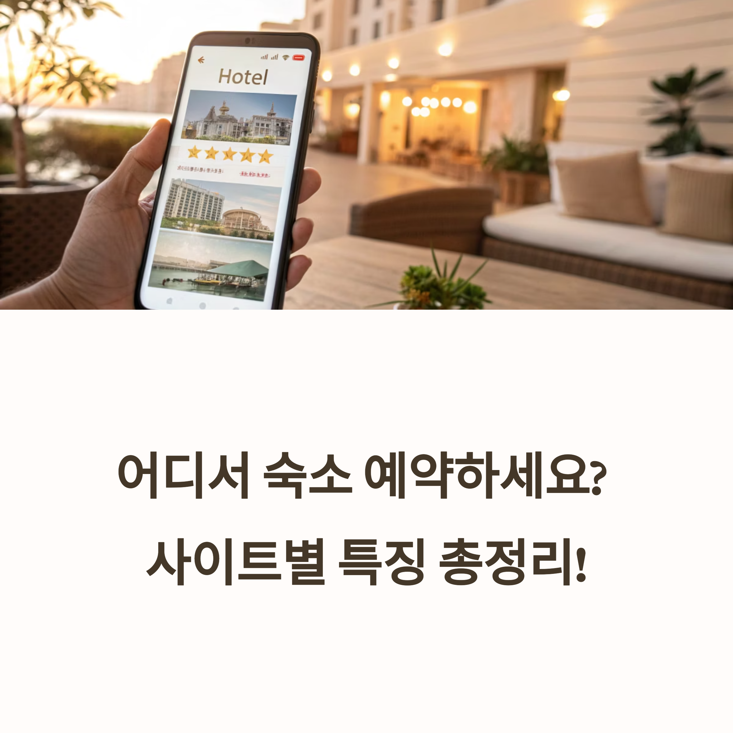 숙소 예약 사이트 비교