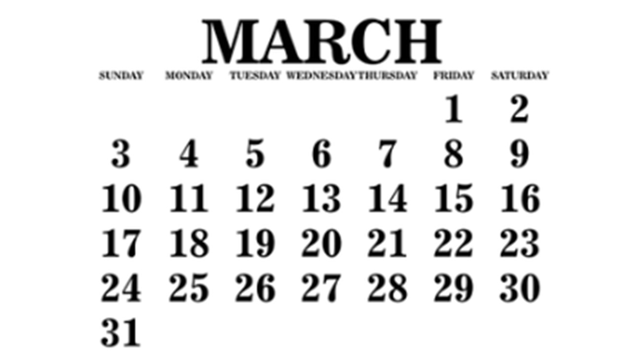 2024년 3월 달력