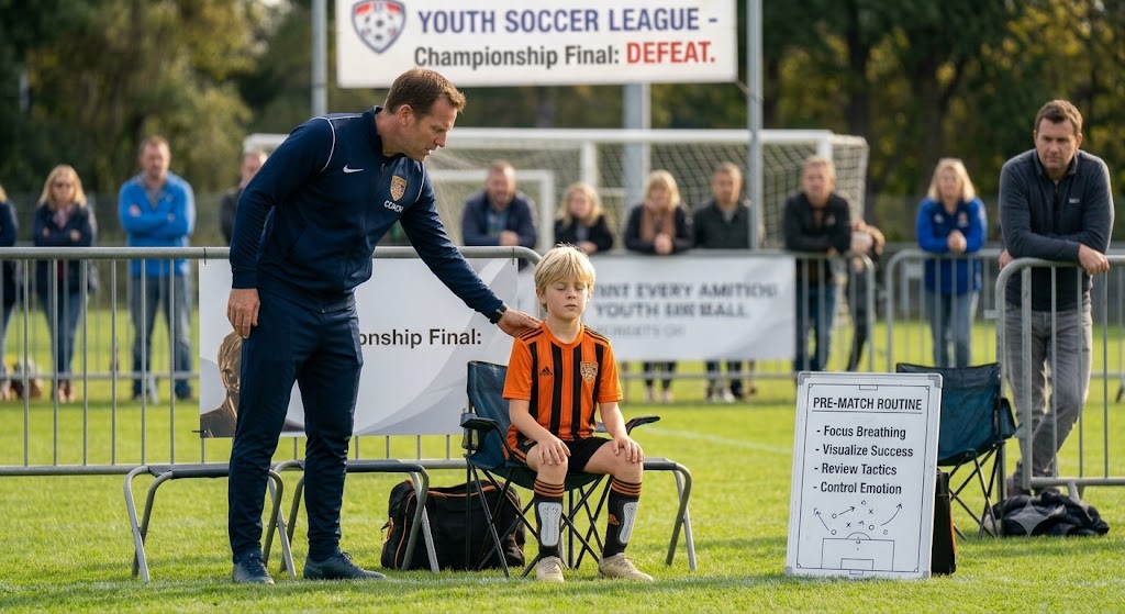 A soccer player managing their mental health