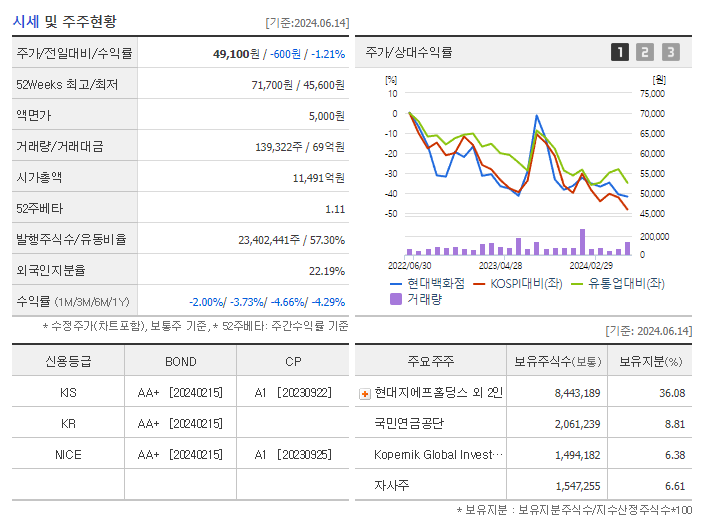 현대백화점_기업개요
