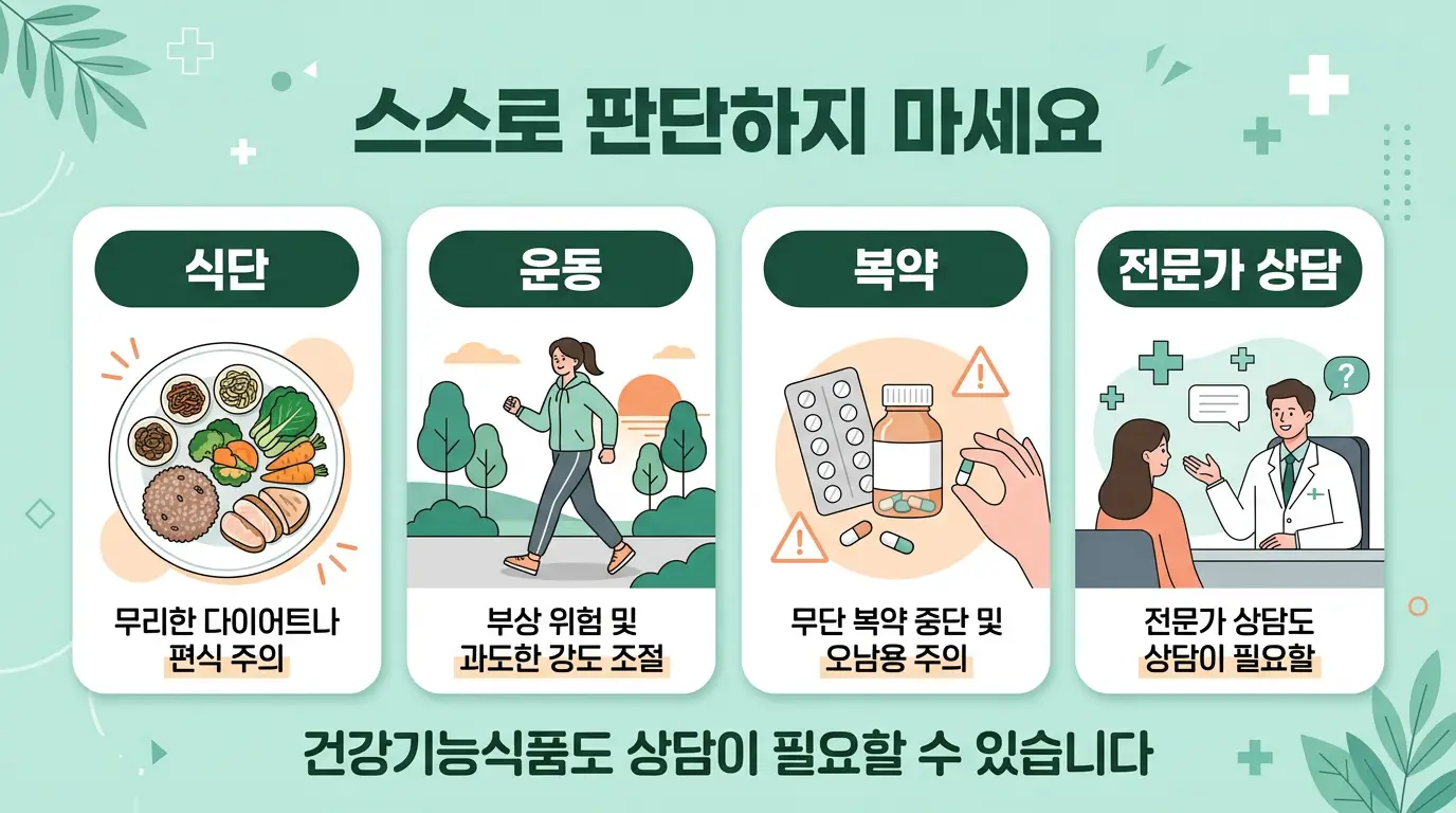폴리코사놀 생활습관 병행과 복용약 상담 필요