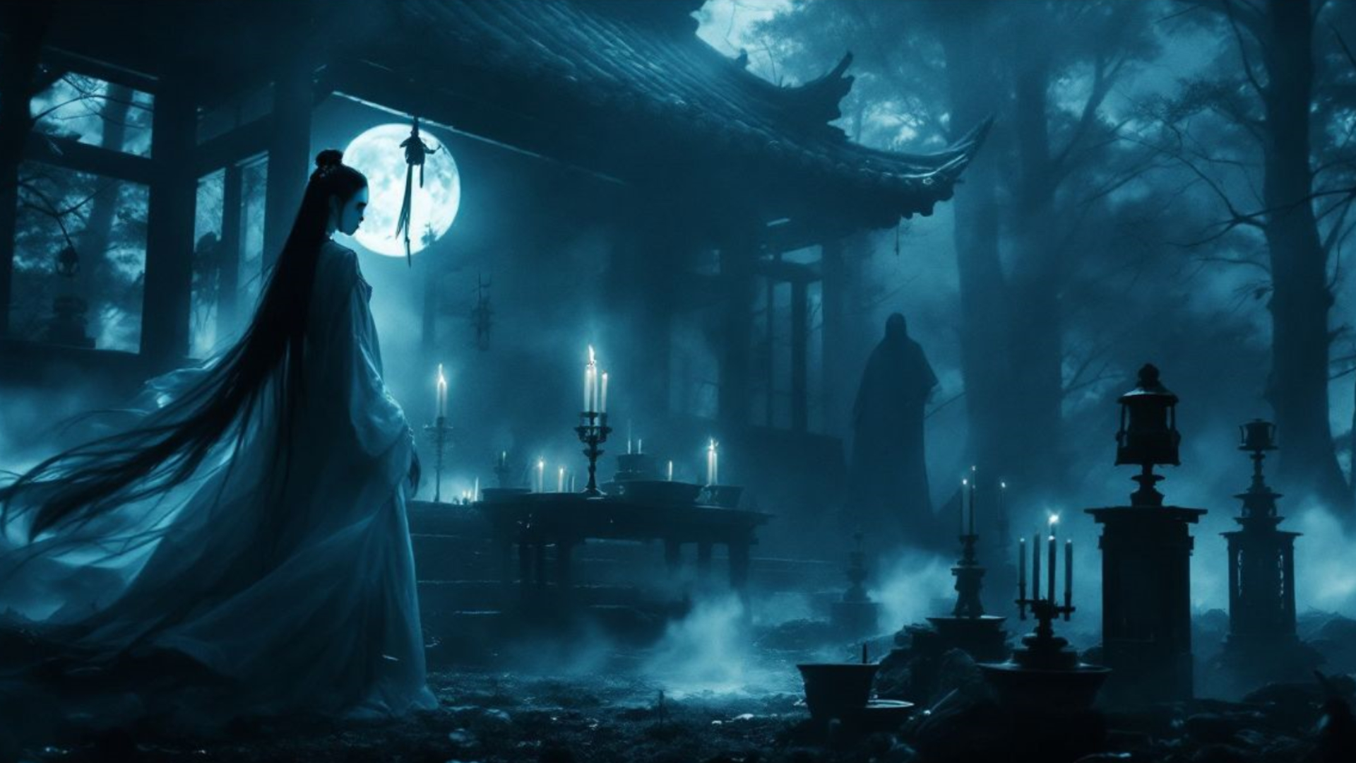 고려 무속 신앙과 귀신 이야기의 느낌을 AI가 그려준 이미지