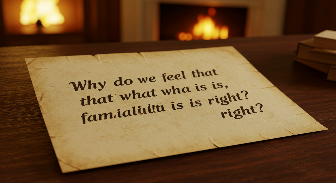 왜 우리는 익숙한 것이 옳다고 느낄까?