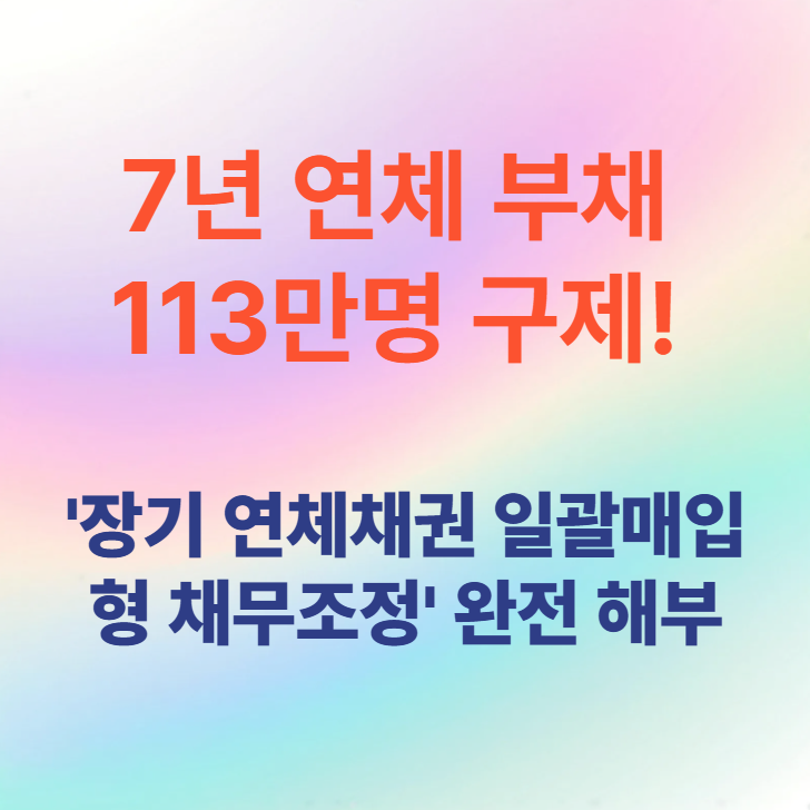 7년-연체-부채-113만명-구제!-'장기-연체채권-일괄매입형-채무조정'-완전-해부