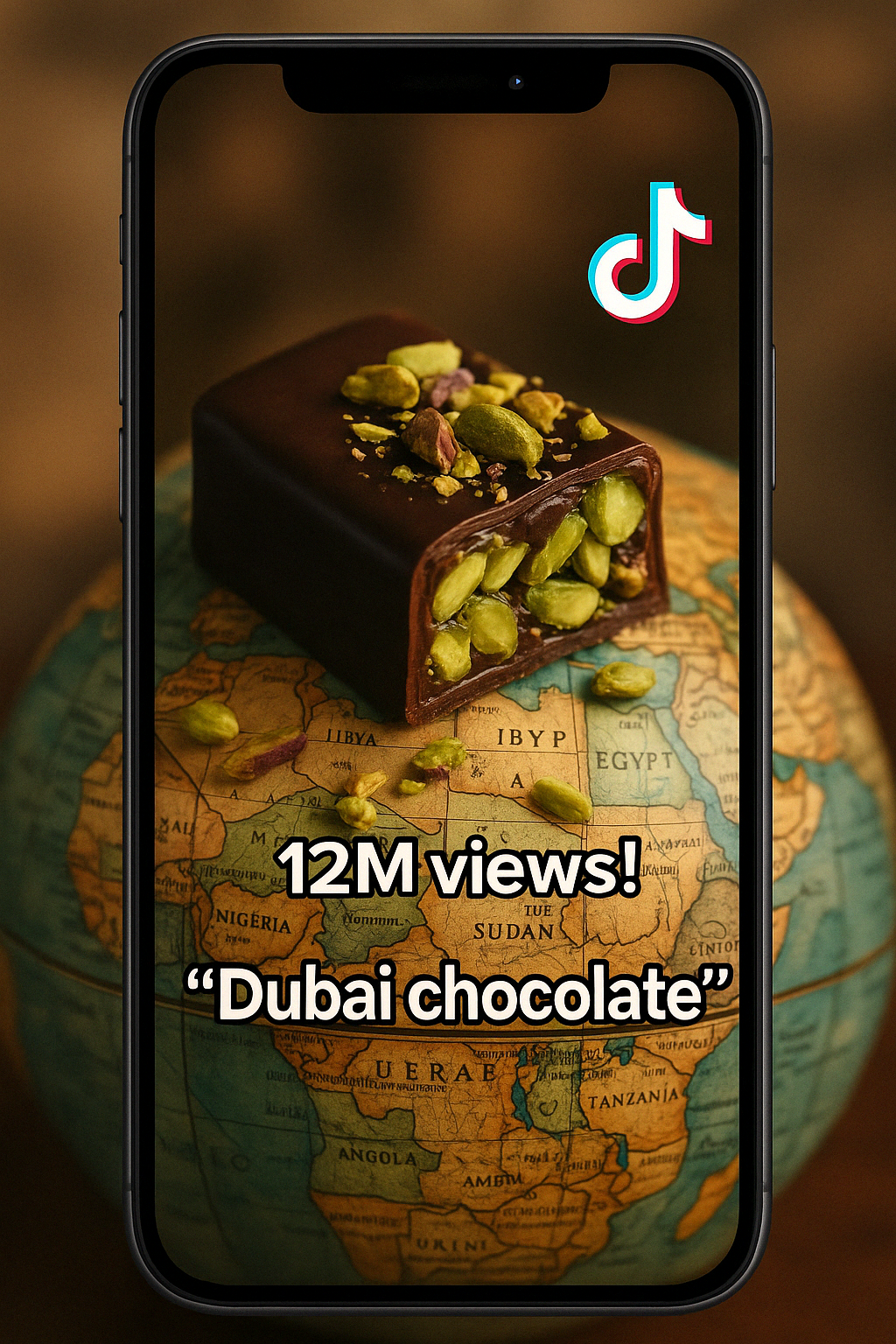 틱톡 영상 속 두바이 초콜릿이 전 세계를 사로잡는 장면 이미지