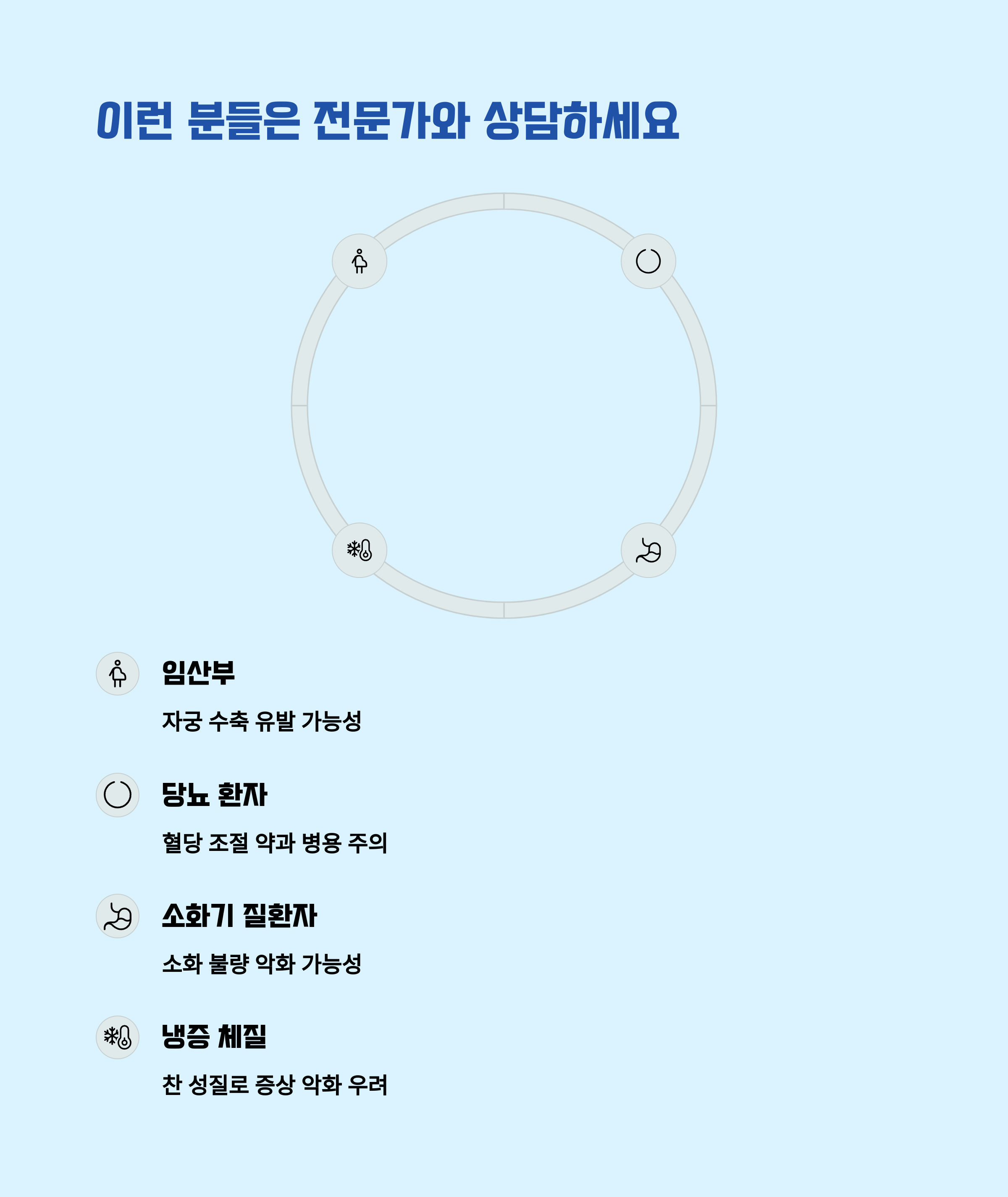 임산부와 저혈당 환자, 섭취 전 전문가 상담 필요