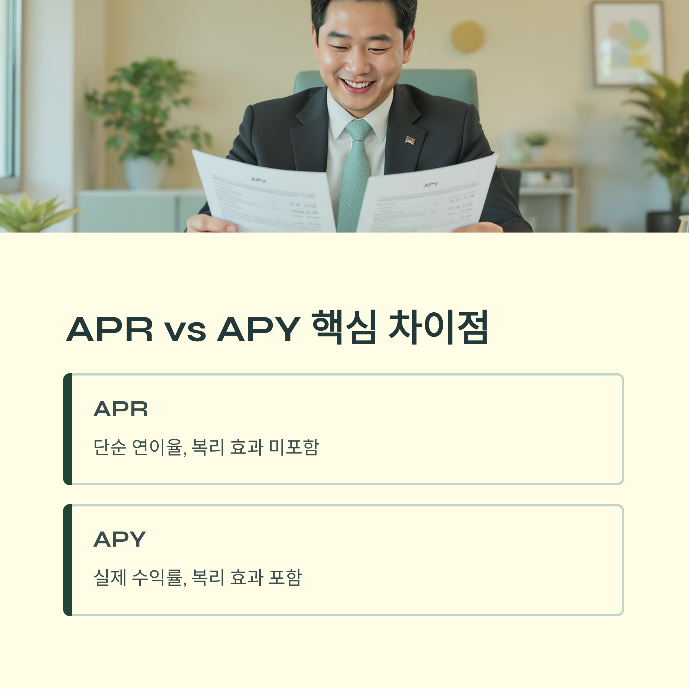 금융용어 APR APY 핵심 차이점