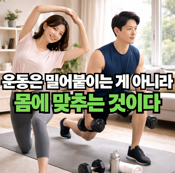 즐겁게 운동중인 부부