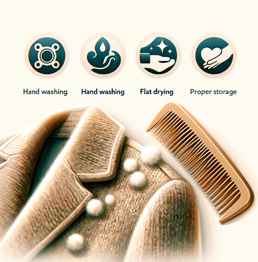 캐시미어 숏코트 보플제거