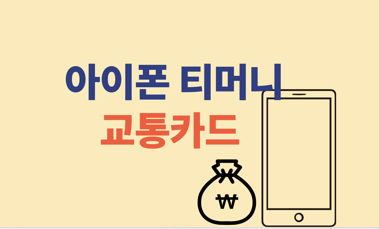 아이폰 티머니 교통카드 사용법