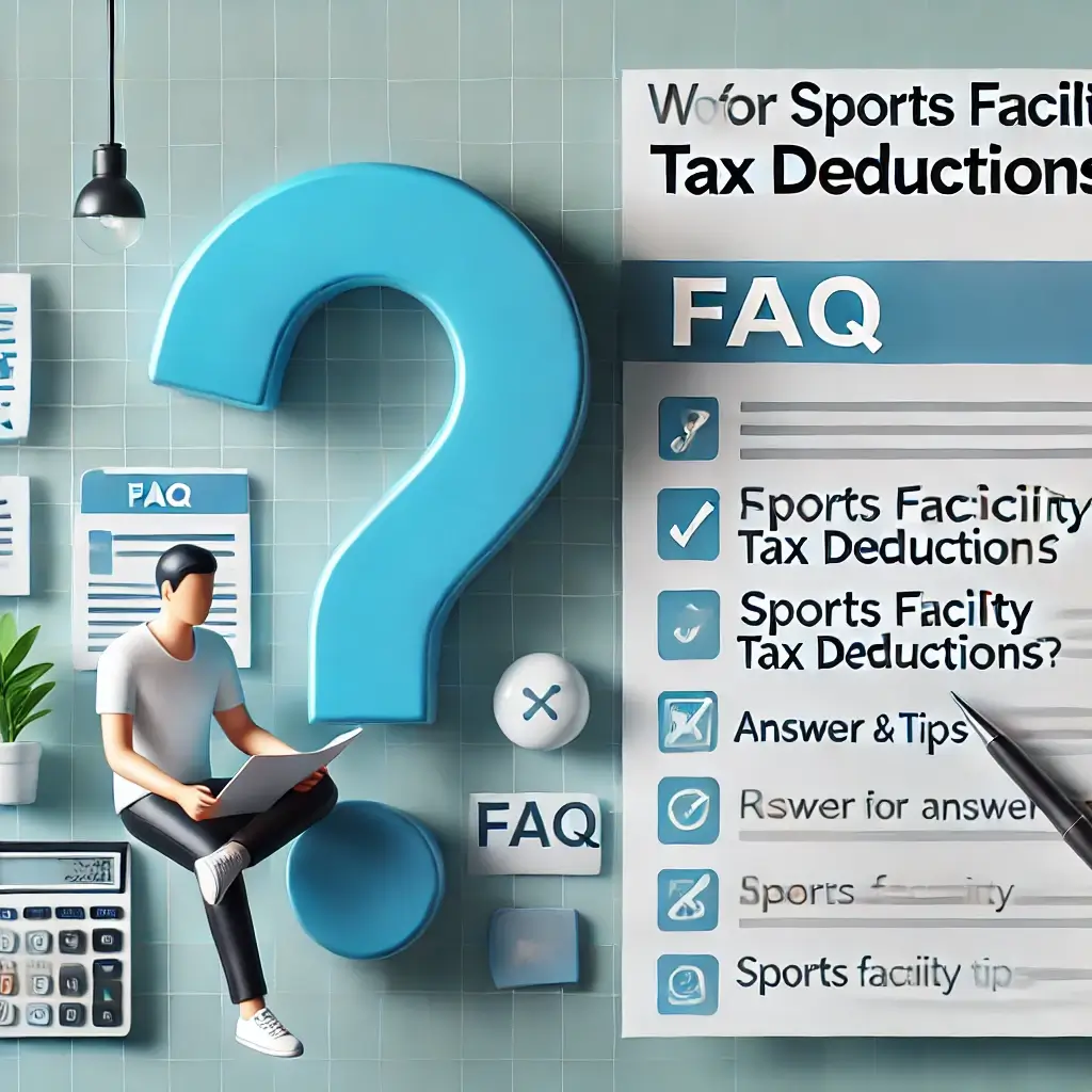 체육시설 소득공제에 대한 FAQ를 다룬 일러스트.
