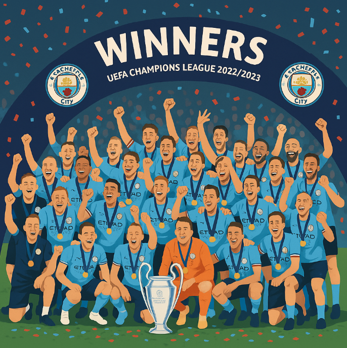 챔피언스리그 우승한 맨체스터시티 관련 이미지