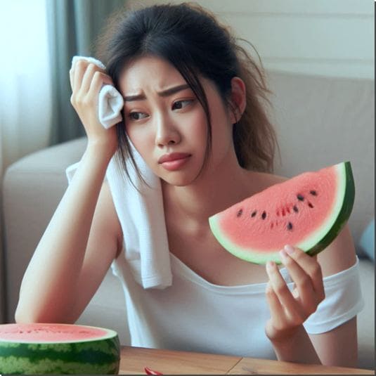 더위 먹었을 때 대처 법, 수박 먹기