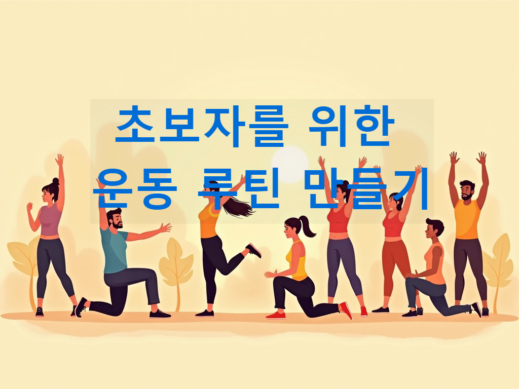 초보자를 위한 운동 루틴 만들기