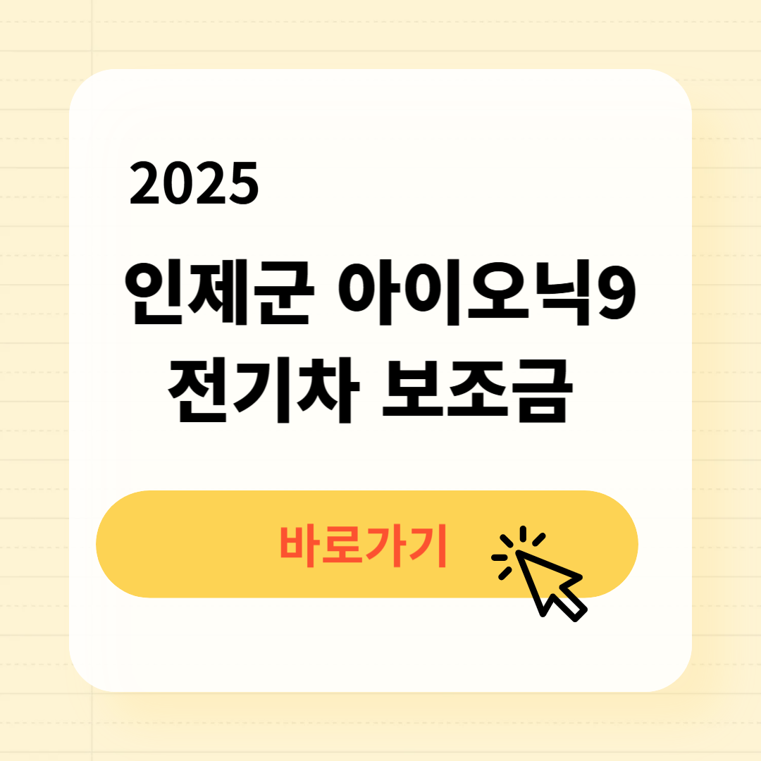 인제군 아이오닉9 전기차 보조금