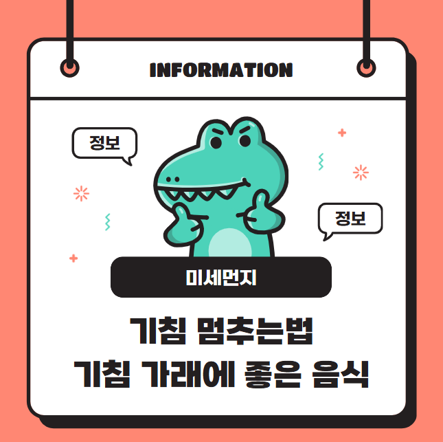 미세먼지 심한날 목감기 기침 멈추는법 & 기침 가래에 좋은 음식 소개