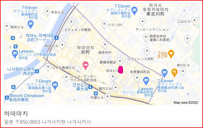 하마마치 약도 이미지 모습