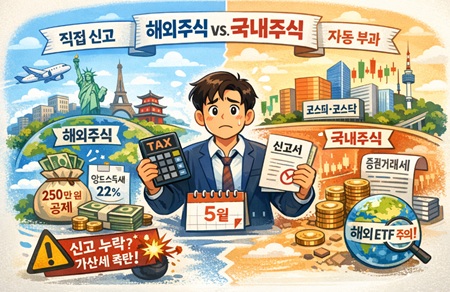 해외주식 세금 관련 그림