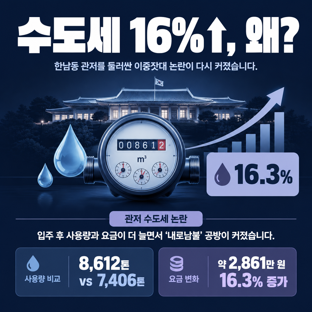 수도세 16%↑, 왜?