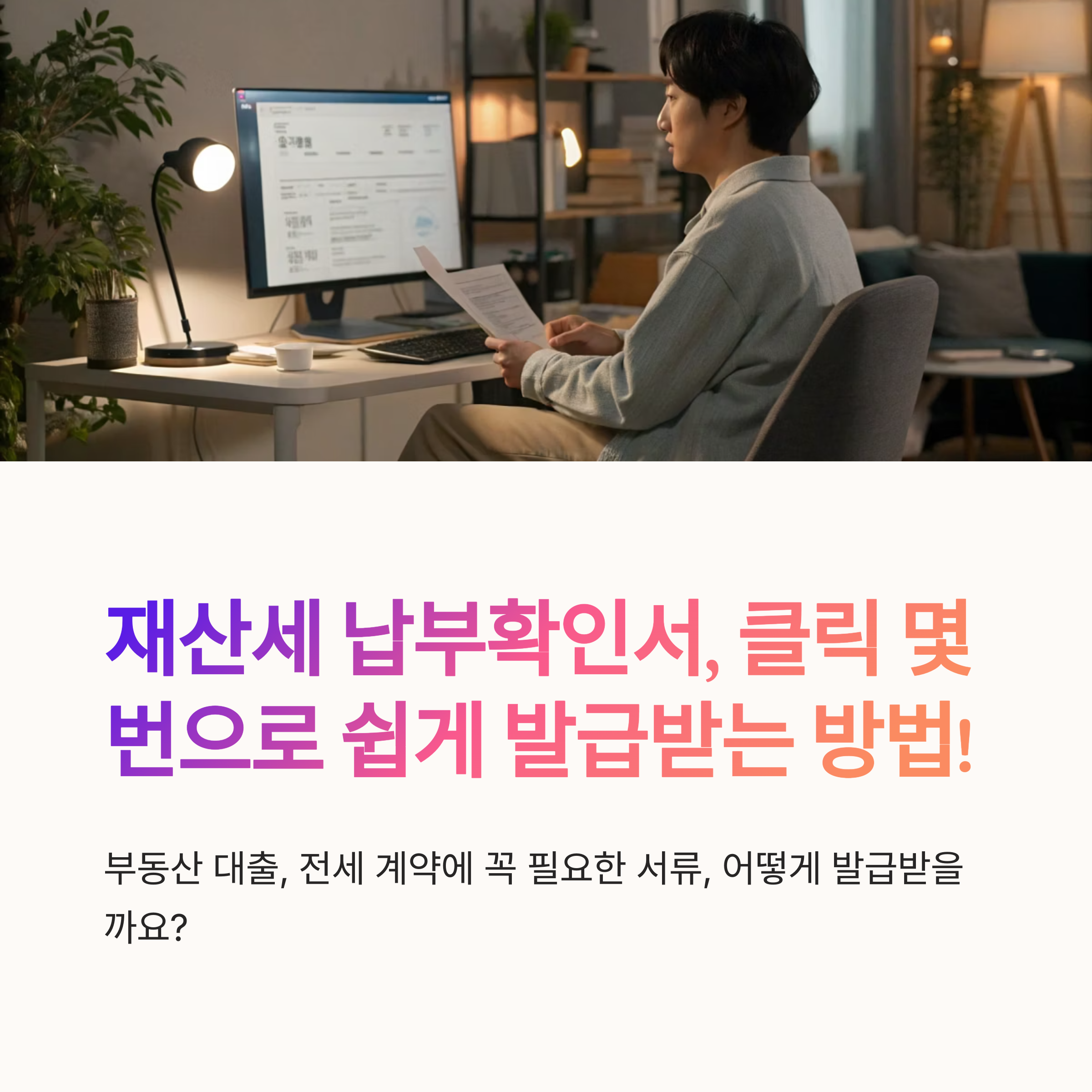 재산세 납부확인서 출력법 안내